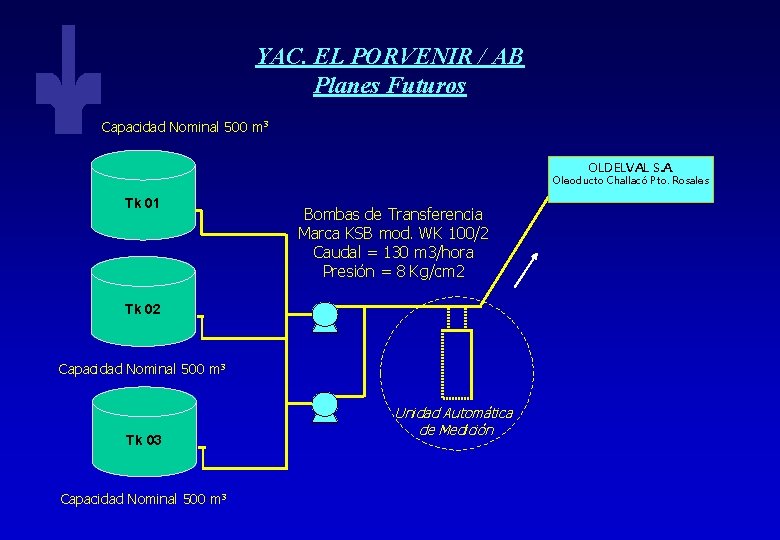 YAC. EL PORVENIR / AB Planes Futuros Capacidad Nominal 500 m 3 OLDELVAL S.