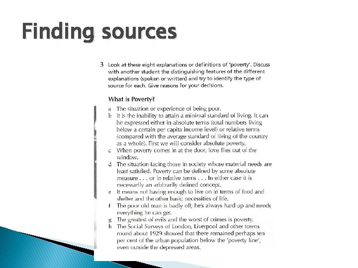 Finding sources 