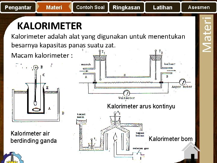 Materi Contoh Soal Ringkasan Latihan Asesmen KALORIMETER Kalorimeter adalah alat yang digunakan untuk menentukan