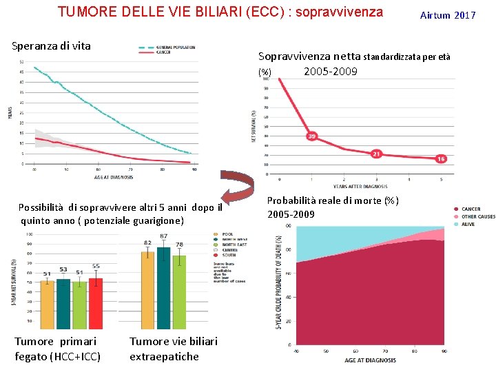 TUMORE DELLE VIE BILIARI (ECC) : sopravvivenza Speranza di vita Sopravvivenza netta standardizzata per