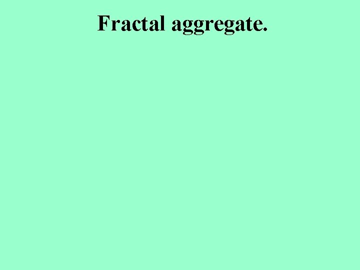 Fractal aggregate. 