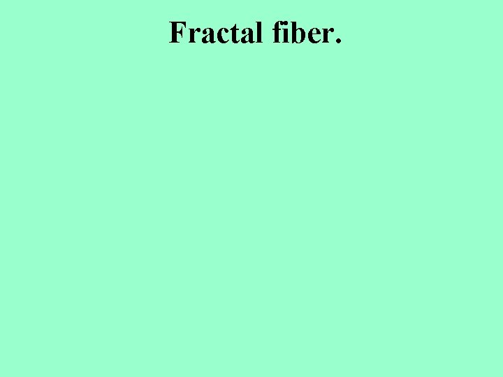 Fractal fiber. 