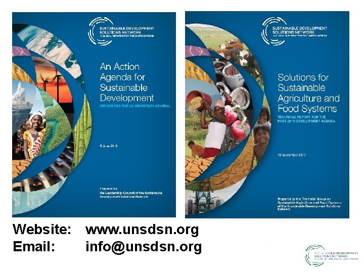 Website: www. unsdsn. org Email: info@unsdsn. org 