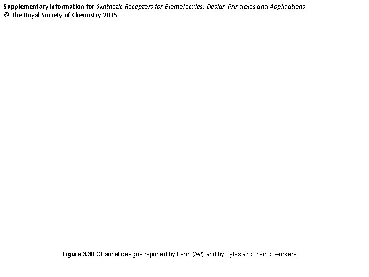 Supplementary information for Synthetic Receptors for Biomolecules: Design Principles and Applications © The Royal