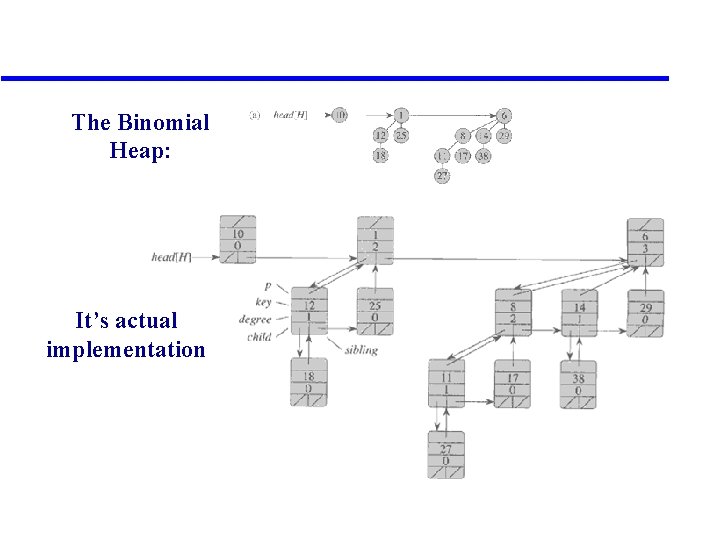 The Binomial Heap: It’s actual implementation The Binomial Heap: It’s actual implementation
