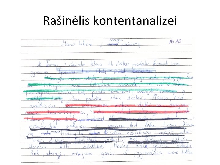 Rašinėlis kontentanalizei 