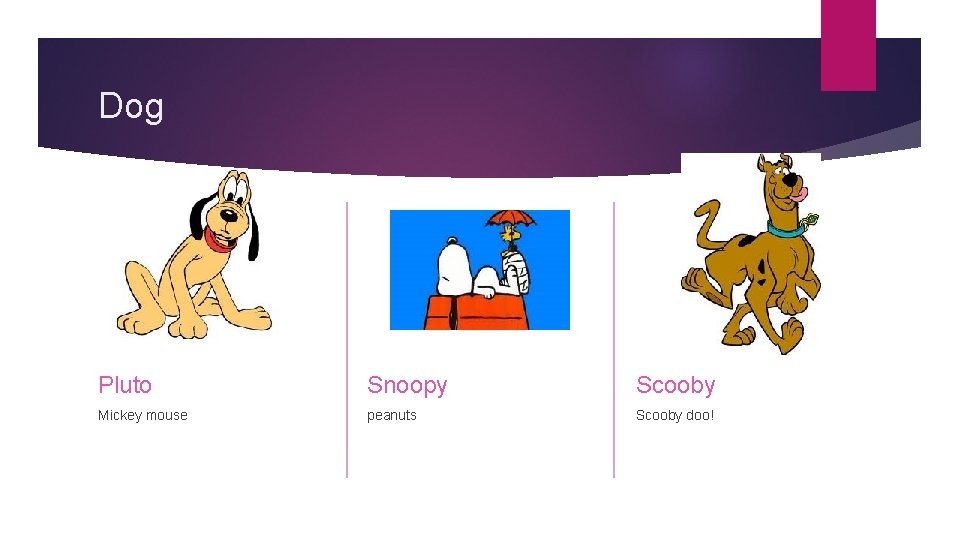 Dog Pluto Snoopy Scooby Mickey mouse peanuts Scooby doo! 