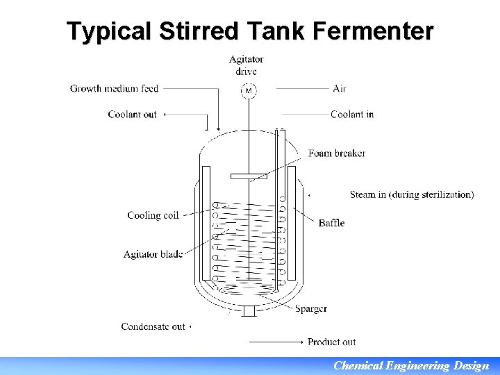 Typical Stirred Tank Fermenter Chemical Engineering Design 