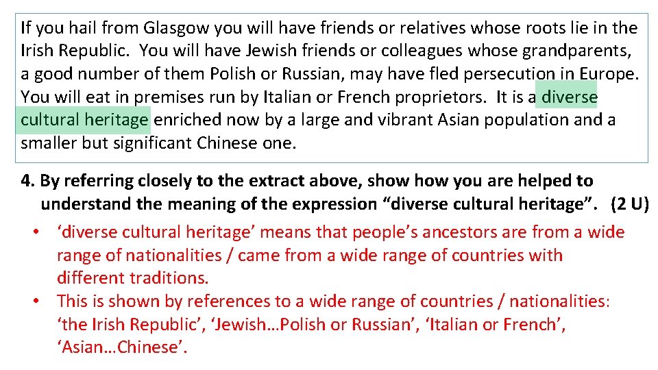 If you hail from Glasgow you will have friends or relatives whose roots lie