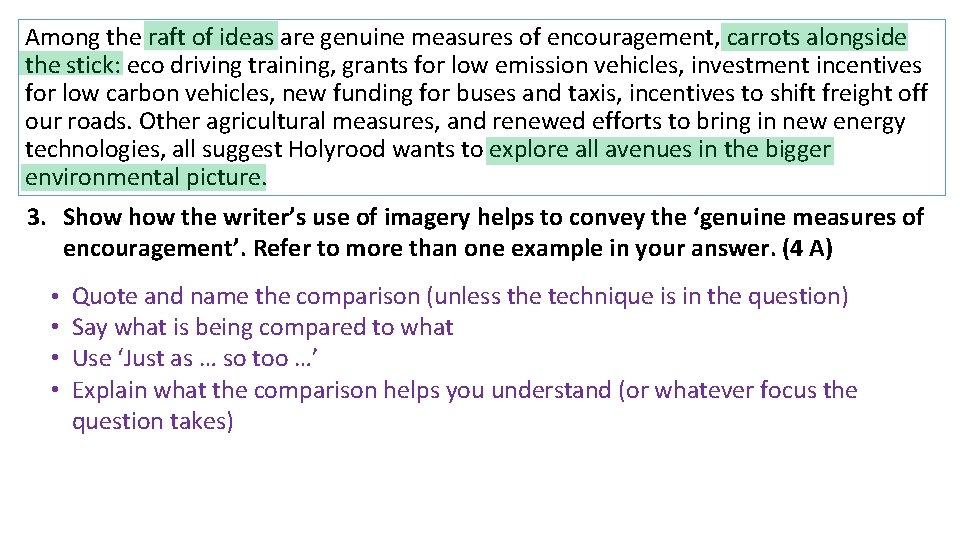 Among the raft of ideas are genuine measures of encouragement, carrots alongside the stick: