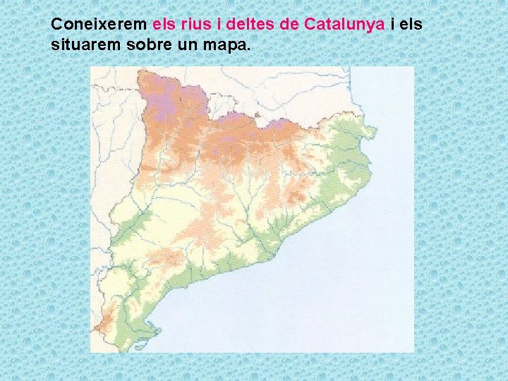 Coneixerem els rius i deltes de Catalunya i els situarem sobre un mapa. 
