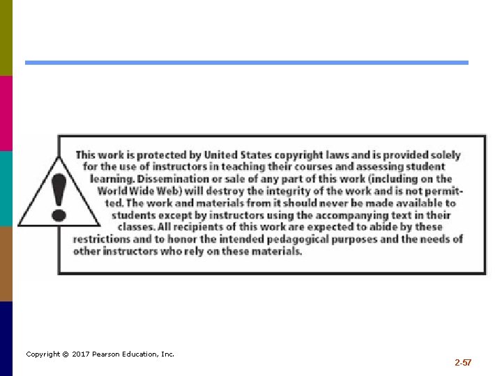 Copyright © 2017 Pearson Education, Inc. 2 -57 