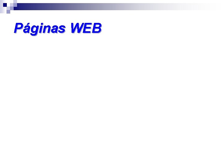 Páginas WEB 