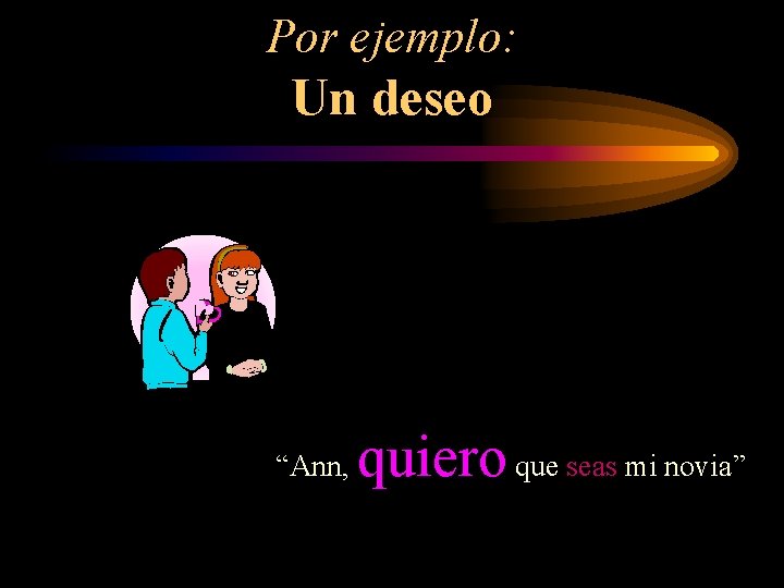 Por ejemplo: Un deseo “Ann, quiero que seas mi novia” 