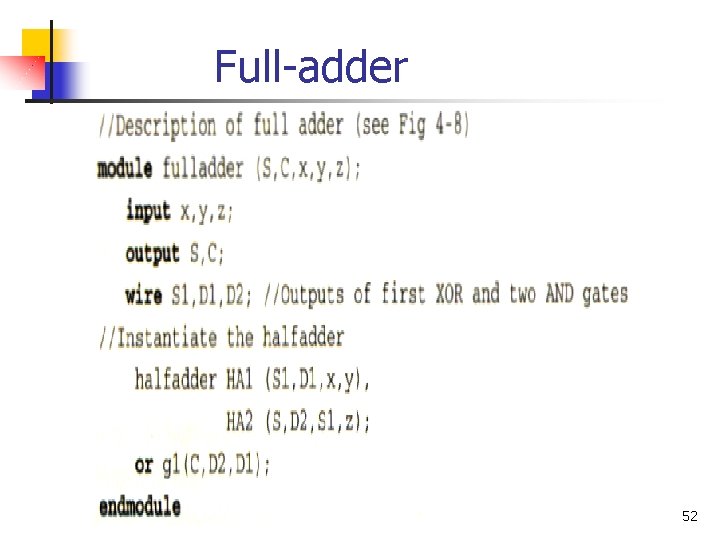 Full-adder 52 Full-adder 52