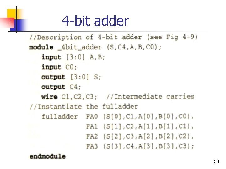 4 -bit adder 53 4 -bit adder 53