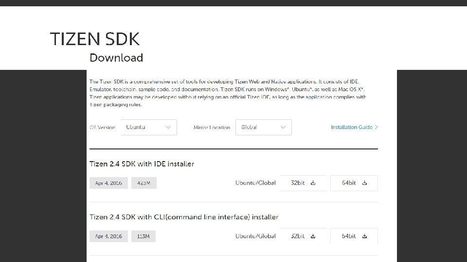 TIZEN SDK 