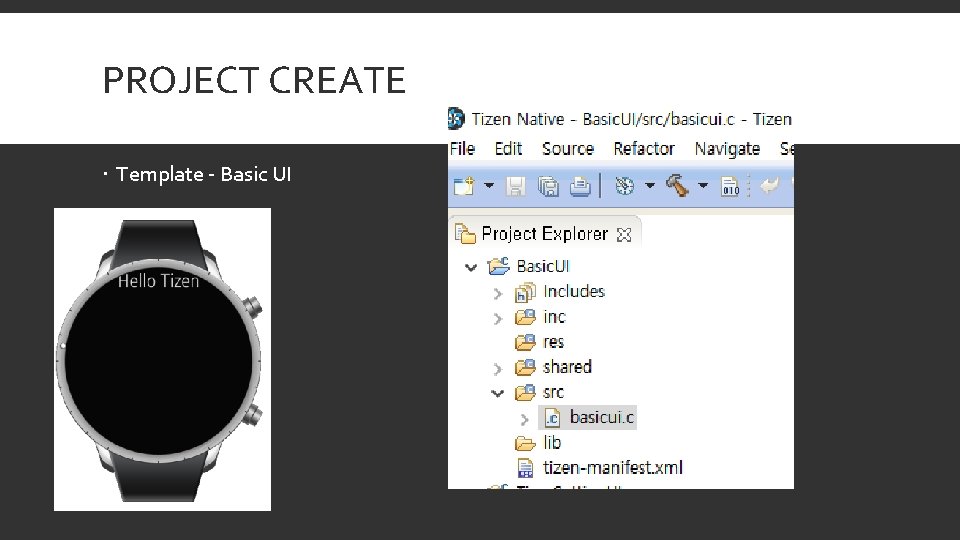 PROJECT CREATE Template - Basic UI 