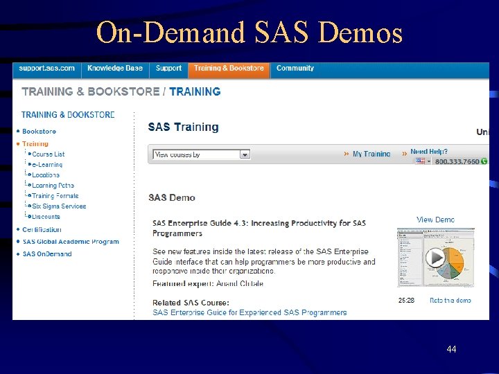 On-Demand SAS Demos 44 