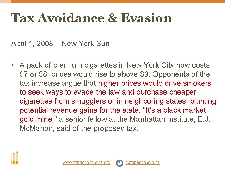 Tax Avoidance & Evasion April 1, 2008 – New York Sun • A pack