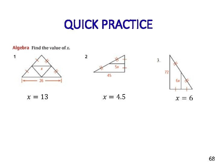 QUICK PRACTICE 68 