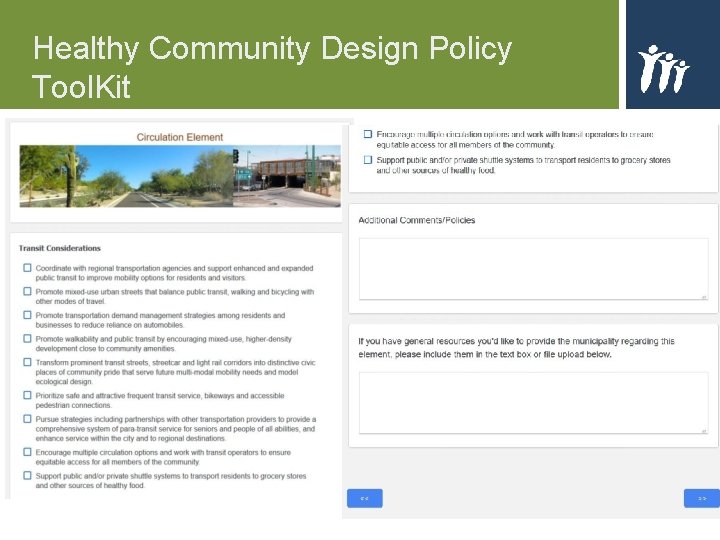 Healthy Community Design Policy Tool. Kit Healthy Community Design Policy Tool. Kit