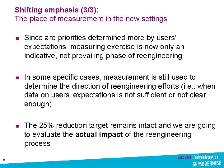 Shifting emphasis (3/3): The place of measurement in the new settings n n n