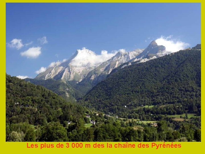 Les plus de 3 000 m des la chaîne des Pyrénées 