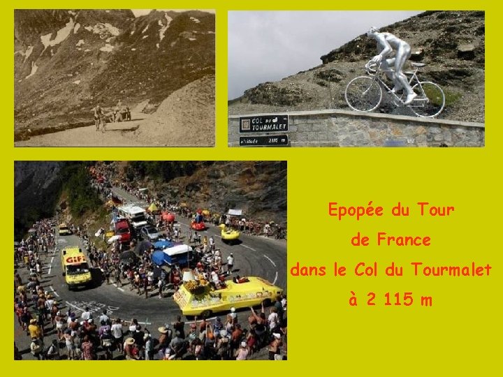 Epopée du Tour de France dans le Col du Tourmalet à 2 115 m