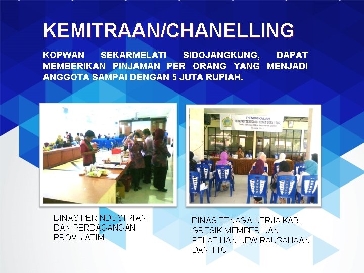 KEMITRAAN/CHANELLING KOPWAN SEKARMELATI SIDOJANGKUNG, DAPAT MEMBERIKAN PINJAMAN PER ORANG YANG MENJADI ANGGOTA SAMPAI DENGAN