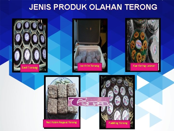 JENIS PRODUK OLAHAN TERONG Ice Krim Terong Sari Terong Roti Kabin Rogout Terong Kue