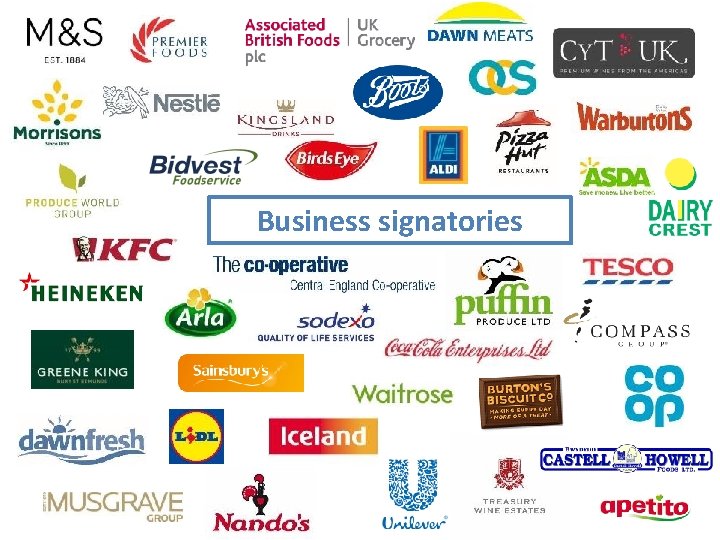 Business signatories 