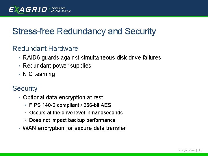 Tech. Target Backup School Stress-free Redundancy and Security Redundant Hardware • RAID 6 guards