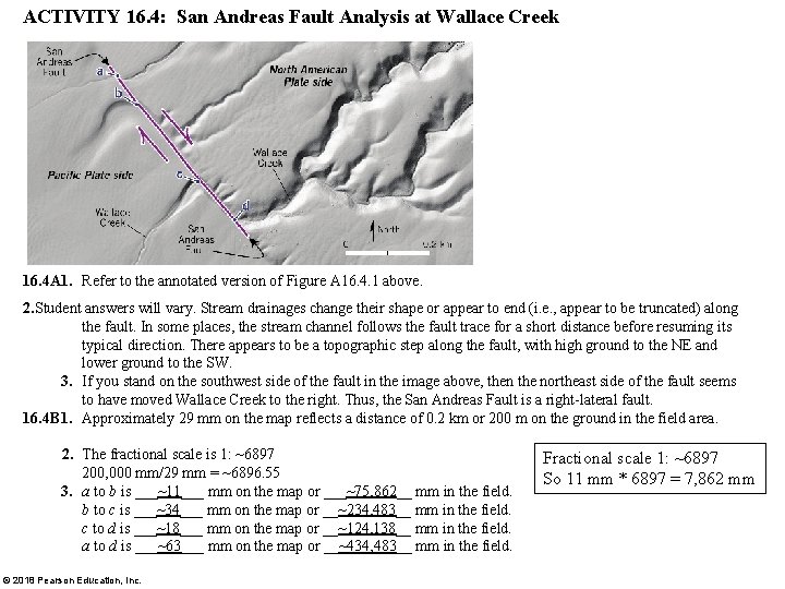 ACTIVITY 16. 4: San Andreas Fault Analysis at Wallace Creek 16. 4 A 1.