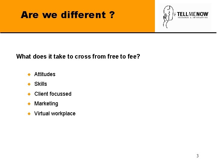 Are we different ? What does it take to cross from free to fee?