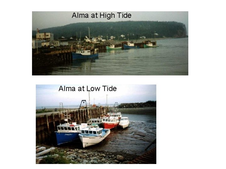 Alma at High Tide Alma at Low Tide 