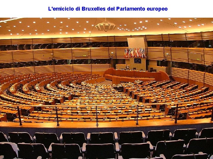 L'emiciclo di Bruxelles del Parlamento europeo 