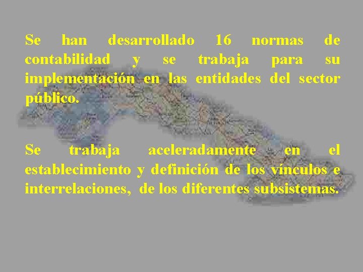 Se han desarrollado 16 normas de contabilidad y se trabaja para su implementación en