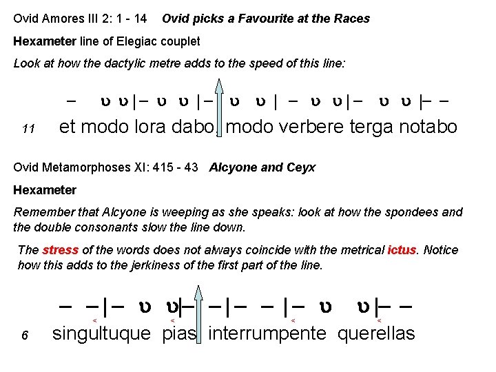 Ovid Amores III 2: 1 - 14 Ovid picks a Favourite at the Races