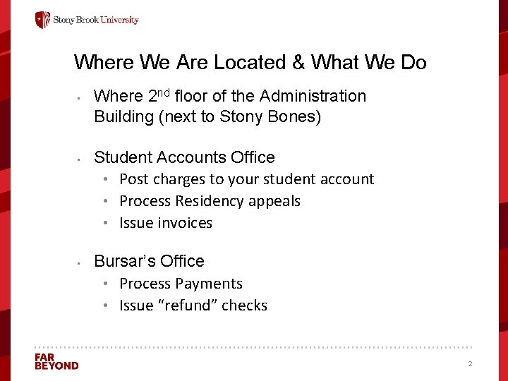 Where We Are Located & What We Do • • • Where 2 nd