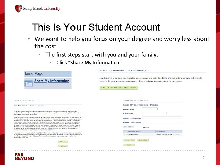 This Is Your Student Account • We want to help you focus on your