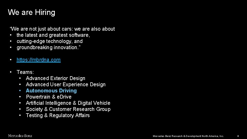 We are Hiring “We are not just about cars: we are also about • We are Hiring “We are not just about cars: we are also about •