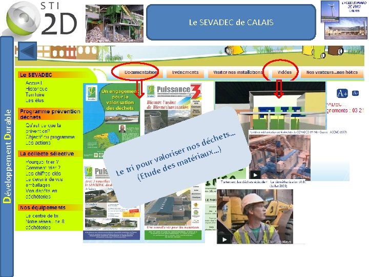 Développement Durable Le SEVADEC de CALAIS s… t e h déc s o r
