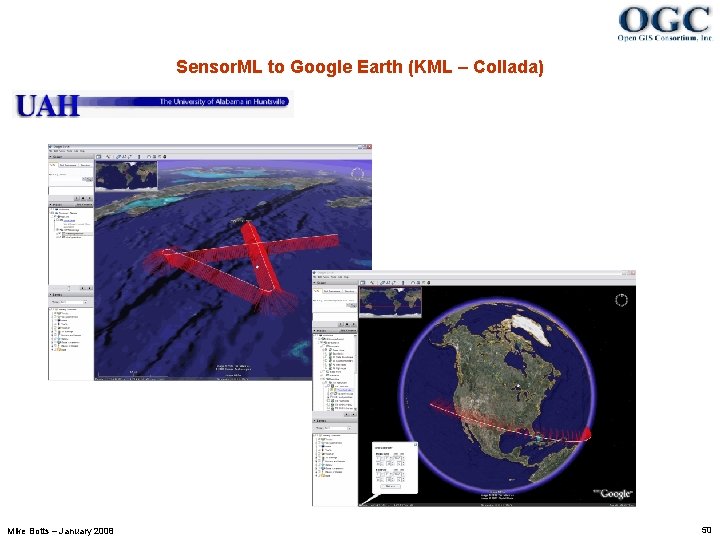 Sensor. ML to Google Earth (KML – Collada) AMSR-E SSM/I MAS TMI LIS Mike
