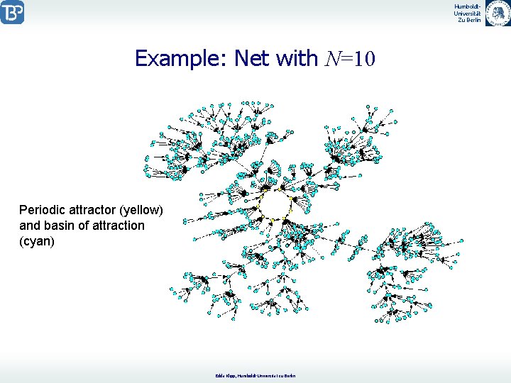 Humboldt. Universität Zu Berlin Example: Net with N=10 Periodic attractor (yellow) and basin of