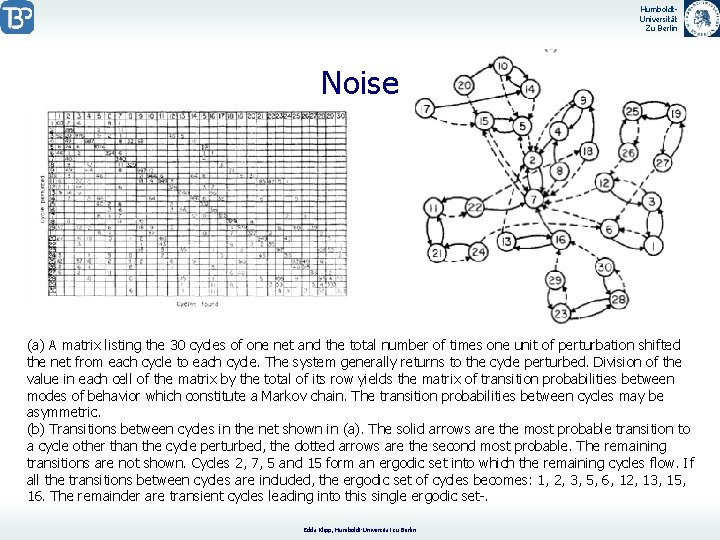 Humboldt. Universität Zu Berlin Noise (a) A matrix listing the 30 cycles of one