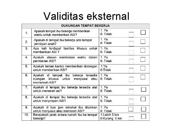 Validitas eksternal 