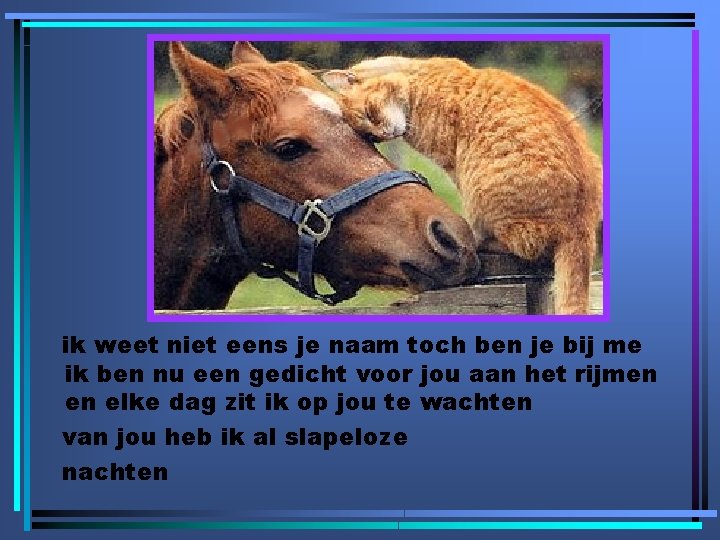 ik weet niet eens je naam toch ben je bij me ik ben nu