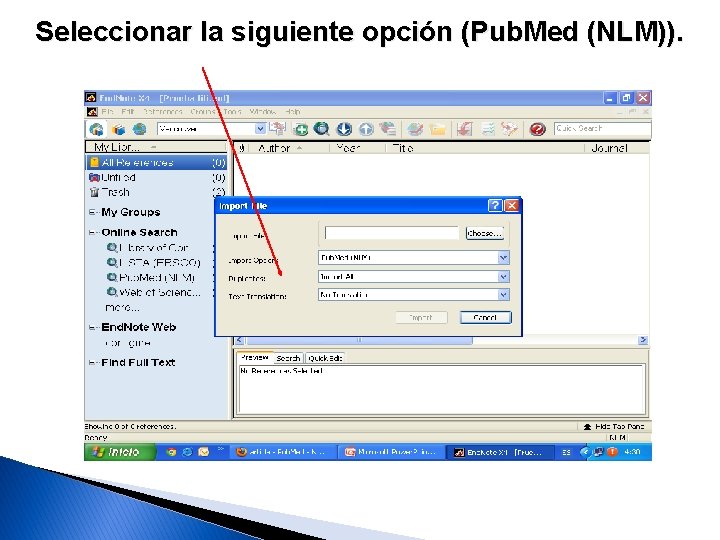 Seleccionar la siguiente opción (Pub. Med (NLM)). 