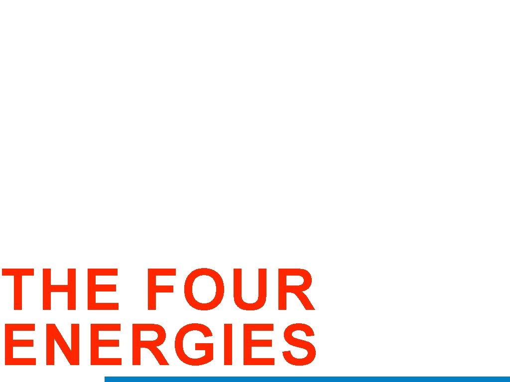 THE FOUR ENERGIES 
